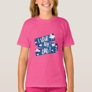 Ich liebe meinen Papa Herz Grafik T-Shirt