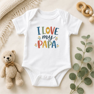 Ich liebe meinen Papa personalisiertes Baby-Body Baby Strampler