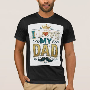Ich liebe meinen Papa Vintage Vatertags-T-Shirt T-Shirt
