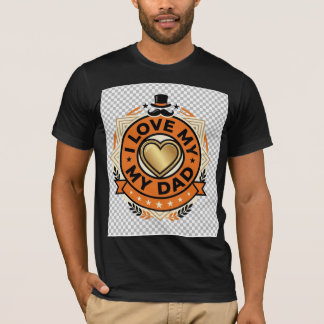 Ich liebe meinen Papa Vintage Vatertags-T-Shirt |  T-Shirt