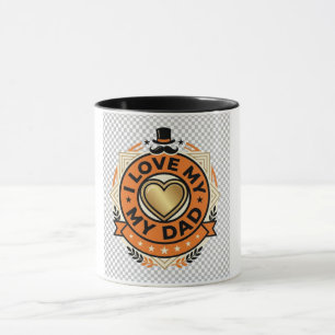 Ich liebe meinen Papa Vintage Vatertags-Tasse   Co Tasse