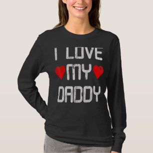 Ich Liebe meinen Papa zum Vatertag oder zum Geburt T-Shirt