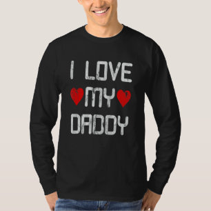 Ich Liebe meinen Papa zum Vatertag oder zum Geburt T-Shirt