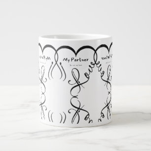 Ich liebe meinen Partner • Du bist mein Zuhause Jumbo-Tasse