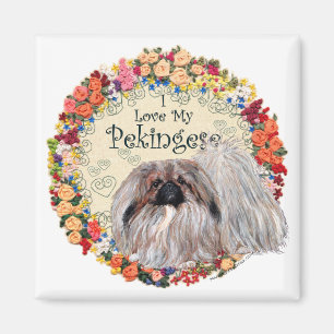 Ich liebe meinen Pekingese Magnet