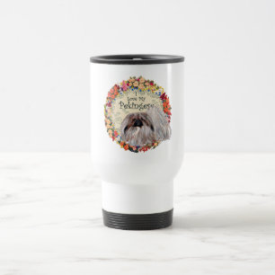Ich liebe meinen Pekingese Reisebecher