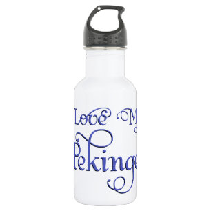 Ich liebe meinen Pekingese Trinkflasche