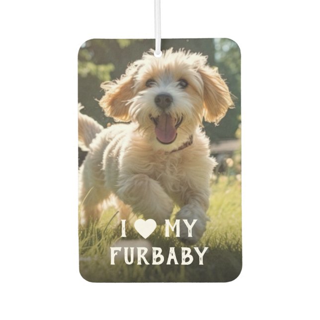 Ich Liebe meinen Pelzhund Air Freshener Autolufterfrischer (Vorderseite)