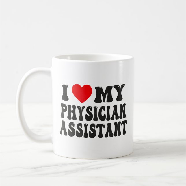 Ich liebe meinen Physician Assistant Lustiger Vale Kaffeetasse (Links)