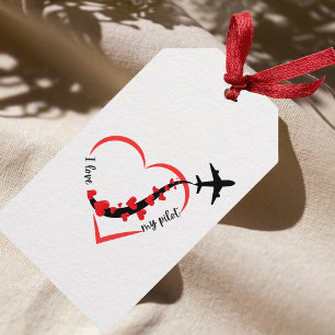 Ich liebe meinen Piloten, Herz, Luftfahrt, Flugzeu Geschenkanhänger
