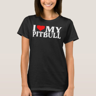 Ich Liebe meinen Pitbull, ich rotes Herz meinen Pi T-Shirt