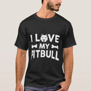 Ich liebe meinen Pitbull, lustiger Hundebesitzer T-Shirt