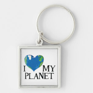 Ich liebe meinen Planeten Schlüsselanhänger
