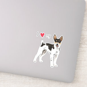 Ich Liebe meinen Rat Terrier Vinyl Sticker