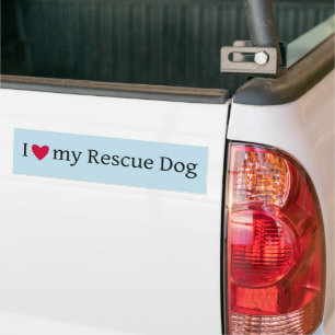 Ich Liebe meinen Rettungshund Autoaufkleber