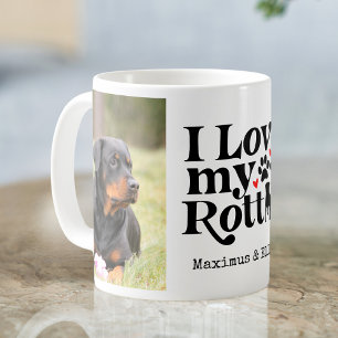 Ich liebe meinen Rottie Rottweiler Hund Benutzerde Kaffeetasse
