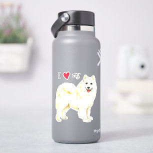 Ich Liebe meinen Samoyed Vinyl Sticker