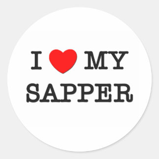 Ich Liebe meinen SAPPER Runder Aufkleber