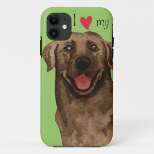 Ich Liebe meinen SchokoladenLabrador iPhone 11 Hülle