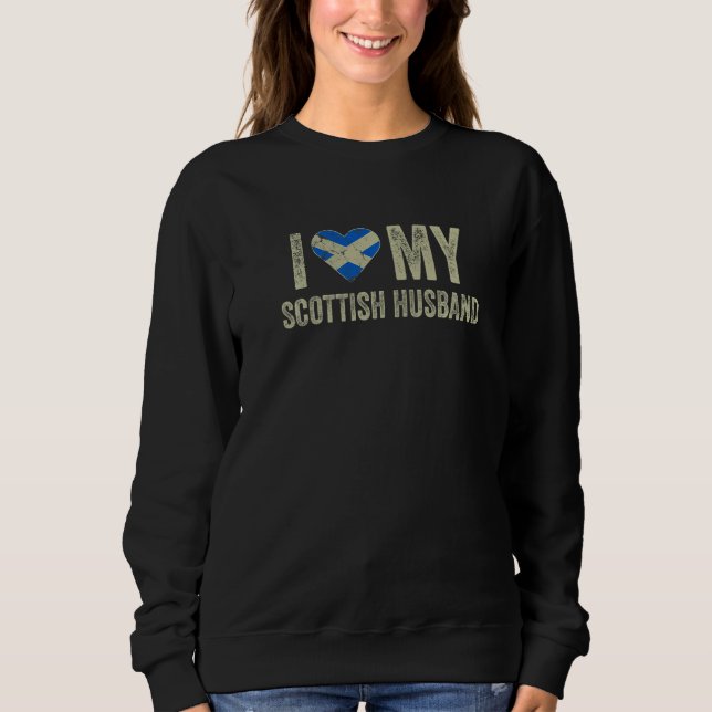 Ich liebe meinen schottischen Ehemann Schottland-F Sweatshirt (Vorderseite)