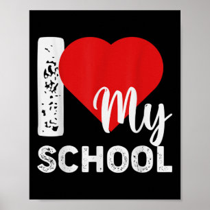 Ich liebe meinen Schullehrer Schüler erster Tag zu Poster