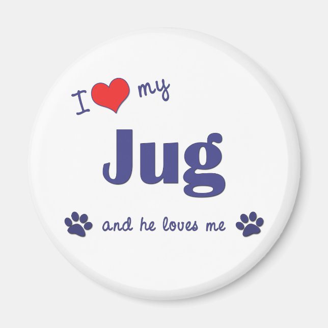 Ich Liebe meinen Schwanz (Männerhund) Magnet (Vorne)