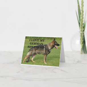 Ich liebe meinen schwarzen deutschen Schäferhund Karte