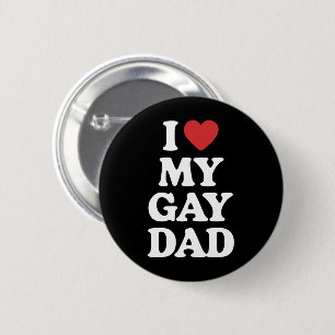 Ich liebe meinen schwulen Vater I Heart My Gay Dad Button