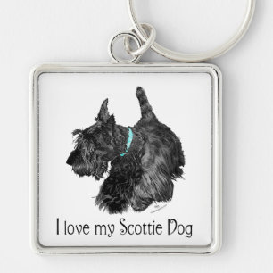 Ich liebe meinen Scottie-Hund Schlüsselanhänger