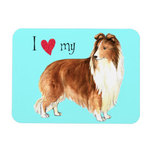 Ich Liebe meinen Sheltie Magnet