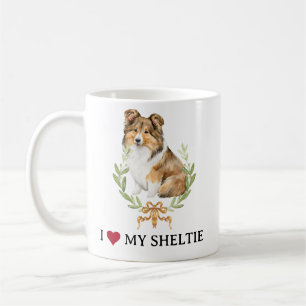 Ich Liebe meinen Sheltie   Shetland Sheepdog Kaffeetasse