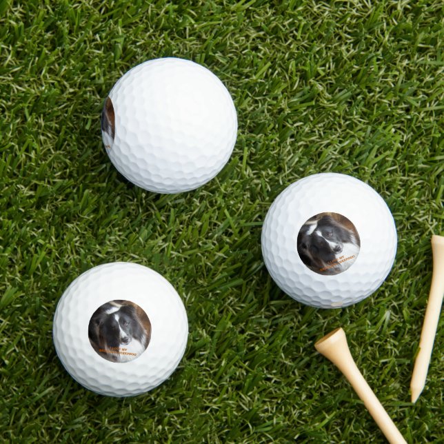 Ich liebe meinen Shetland Sheepdog Golfball (Insitu Gras)