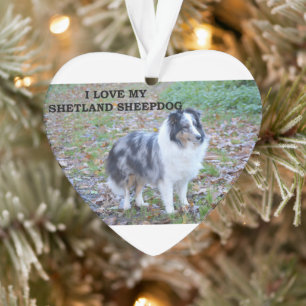 Ich liebe meinen Shetland Sheepdog Ornament