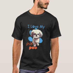 Ich liebe meinen Shih Poo besten Hunde Liebhaber P T-Shirt