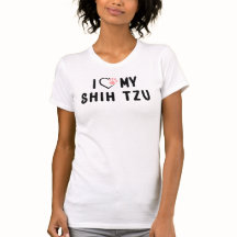 Ich liebe meinen Shih Tzu rosa Pfotenherz-Hund 