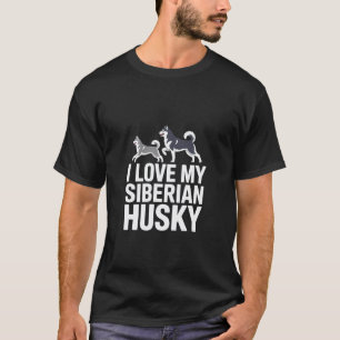 Ich liebe meinen sibirischen Husky-Hundefreund-Zit T-Shirt