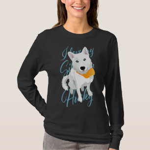 Ich Liebe meinen sibirischen Husky-Weißen Schneehu T-Shirt