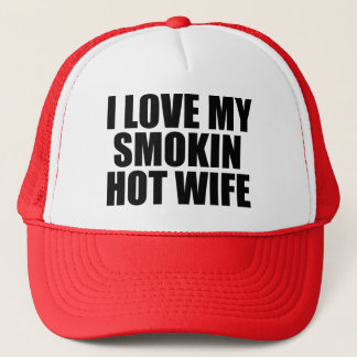 Ich Liebe meinen Smokin Hot Ehefrau lustigen Hut Truckerkappe