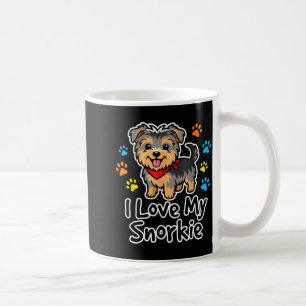 Ich liebe meinen Snorkie Cute Schnauzer Yorkie Mix Kaffeetasse
