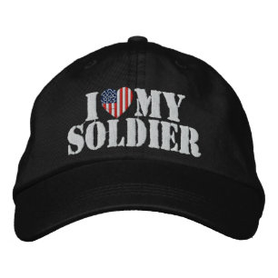 Ich Liebe meinen Soldaten bestickter Hut