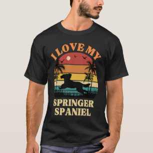 Ich liebe meinen Springer Spaniel Hund Süßer Sprin T-Shirt