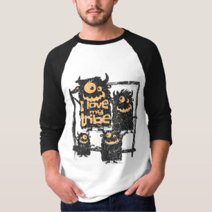 Ich liebe meinen Stamm Lustiges Monster Familien H T-Shirt