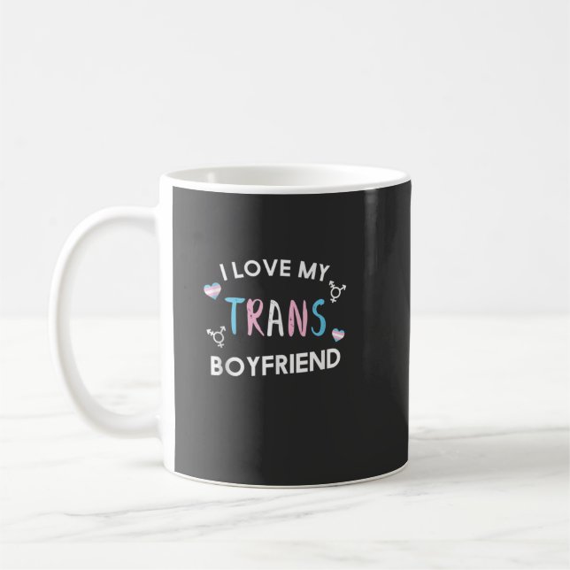 Ich Liebe meinen Trans Boyfriend LGBT Trans Pride  Kaffeetasse (Links)