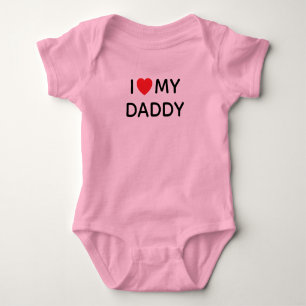 ICH LIEBE MEINEN VATER PINK BABY STRAMPLER