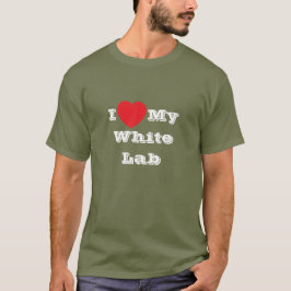 Ich Liebe meinen weißen Labrador T-Shirt