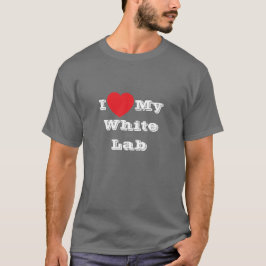 Ich Liebe meinen weißen Labrador T-Shirt