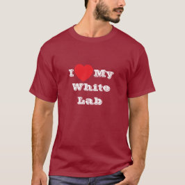 Ich Liebe meinen weißen Labrador T-Shirt