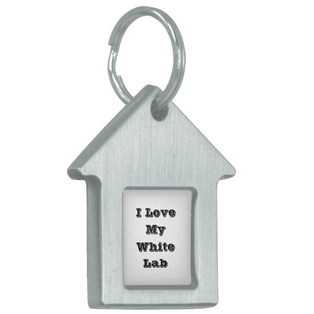 Ich Liebe meinen weißen Labrador Tiermarke (Vorderseite links)