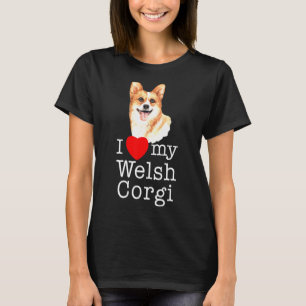 Ich liebe meinen Welsh Corgi - Hund T-Shirt