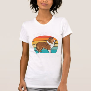 Ich liebe meinen wilden Sheltie Retro Hund T-Shirt